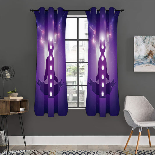 Power Of Seven Chakras Print Curtain