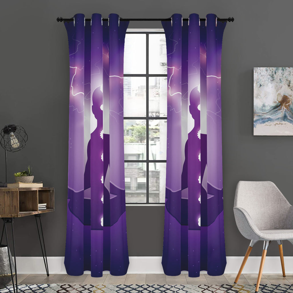 Power Of Seven Chakras Print Curtain