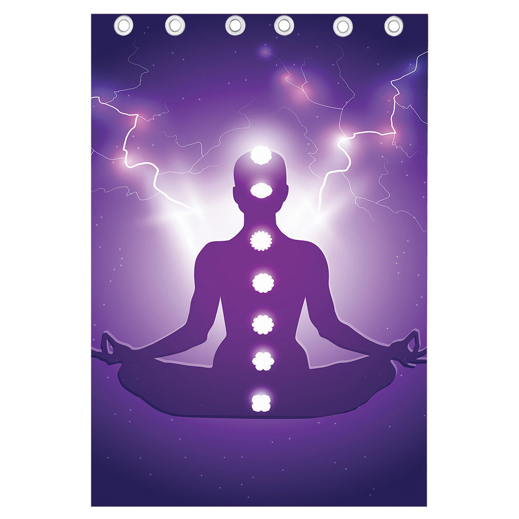 Power Of Seven Chakras Print Curtain