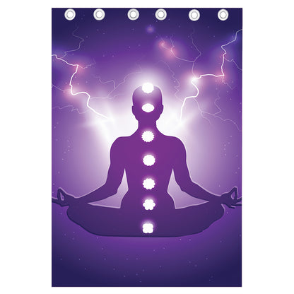 Power Of Seven Chakras Print Curtain