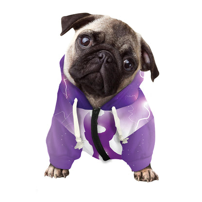 Power Of Seven Chakras Print Dog Zip Up Hoodie