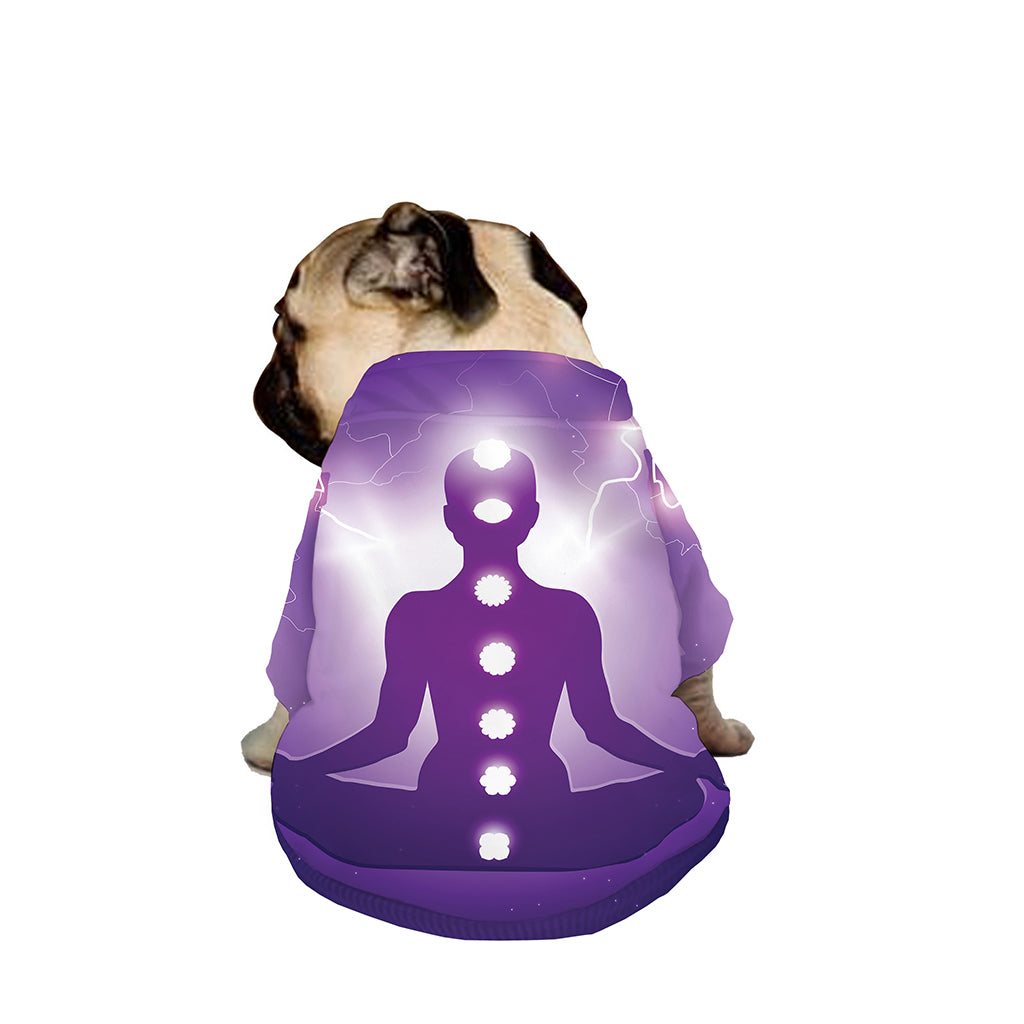 Power Of Seven Chakras Print Dog Zip Up Jacket