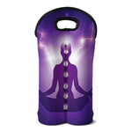 Power Of Seven Chakras Print Double Neoprene Wine Tote