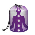 Power Of Seven Chakras Print Drawstring Makeup Bag