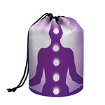 Power Of Seven Chakras Print Drawstring Makeup Bag