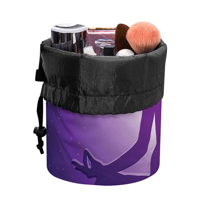 Power Of Seven Chakras Print Drawstring Makeup Bag