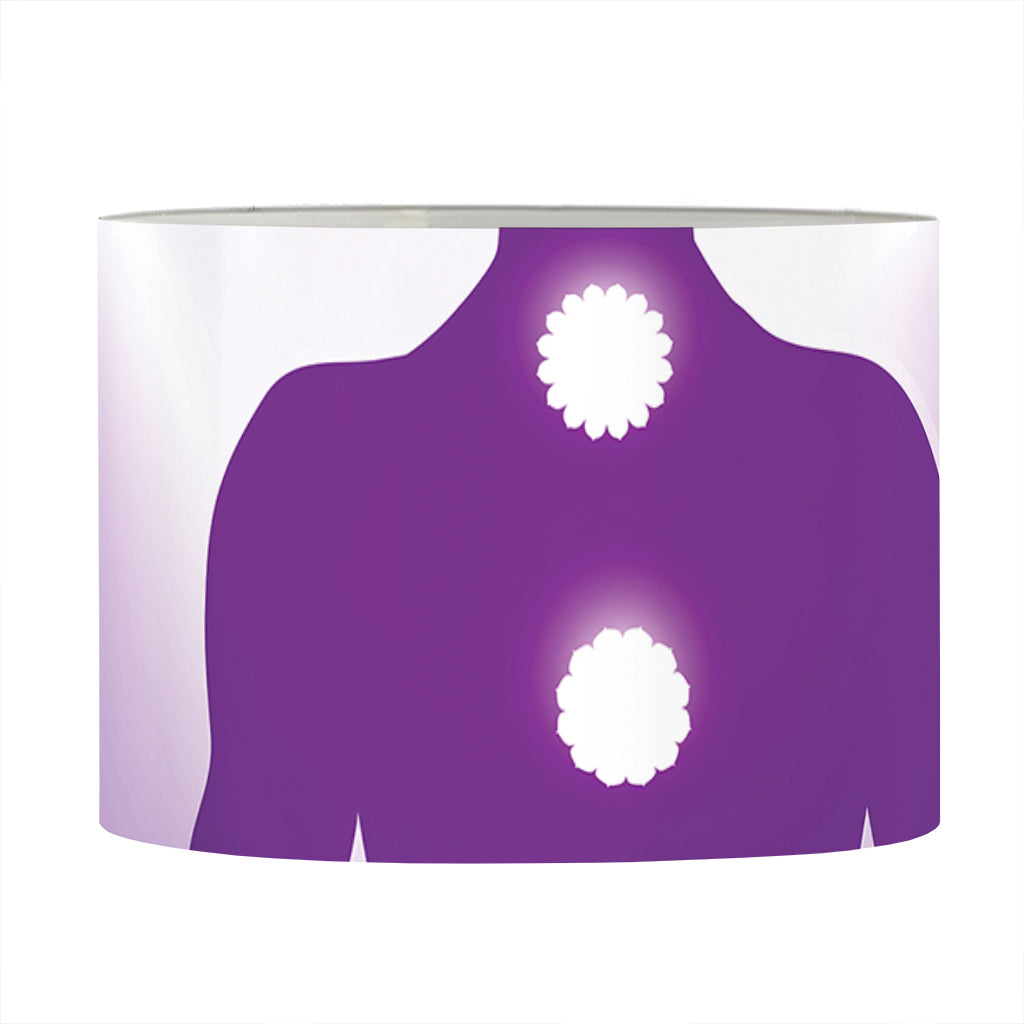 Power Of Seven Chakras Print Drum Lamp Shade