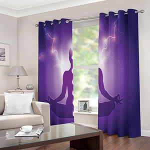 Power Of Seven Chakras Print Extra Wide Grommet Curtains