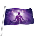 Power Of Seven Chakras Print Flag