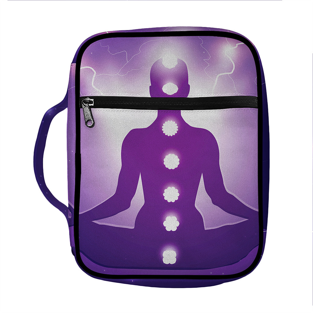 Power Of Seven Chakras Print Front Pocket Bible Bag