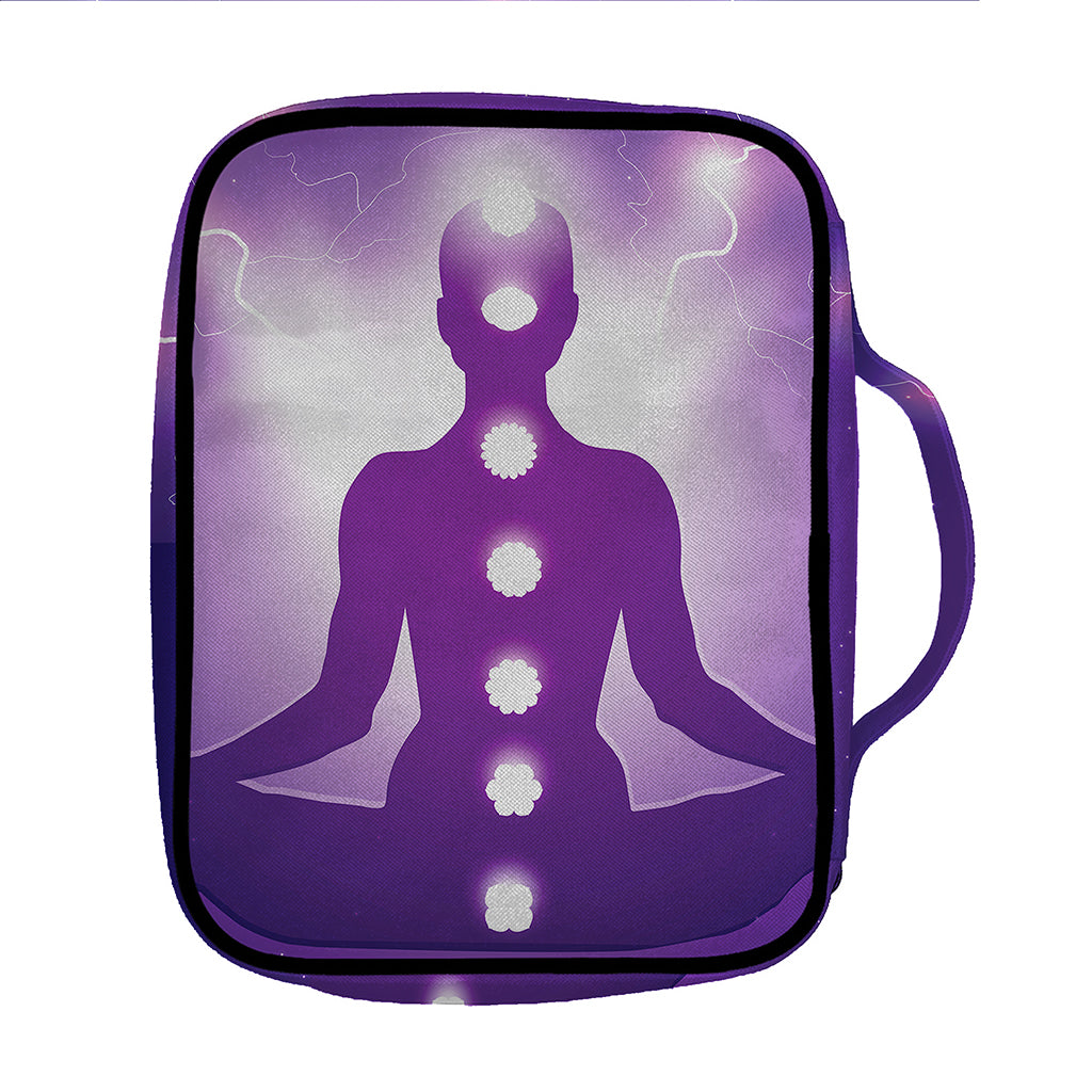 Power Of Seven Chakras Print Front Pocket Bible Bag