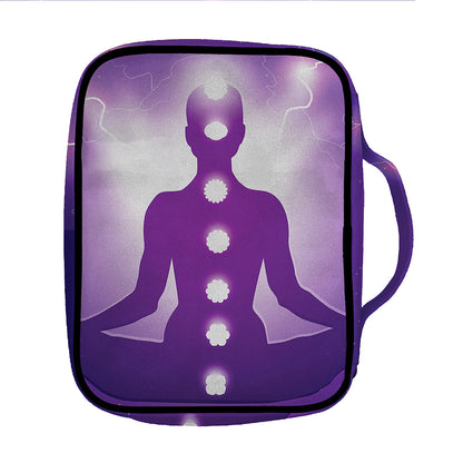 Power Of Seven Chakras Print Front Pocket Bible Bag