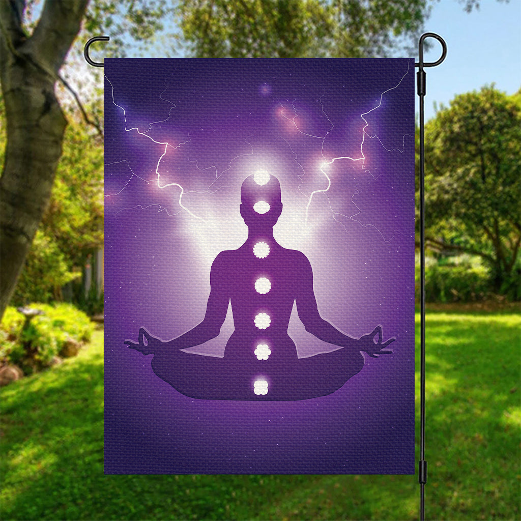 Power Of Seven Chakras Print Garden Flag