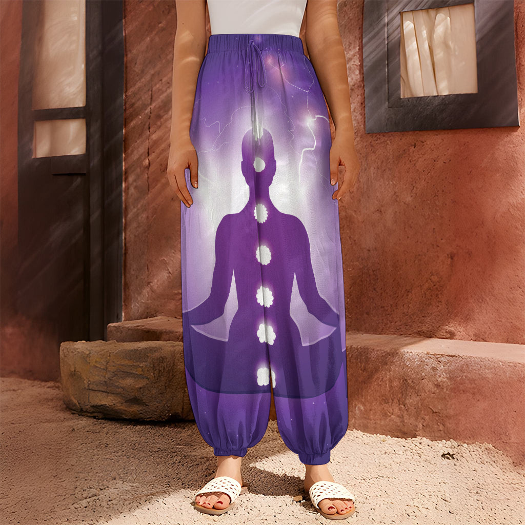 Power Of Seven Chakras Print Harem Pants