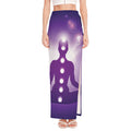 Power Of Seven Chakras Print High Slit Maxi Skirt