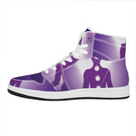 Power Of Seven Chakras Print High Top Leather Sneakers