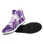 Power Of Seven Chakras Print High Top Leather Sneakers