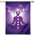 Power Of Seven Chakras Print House Flag