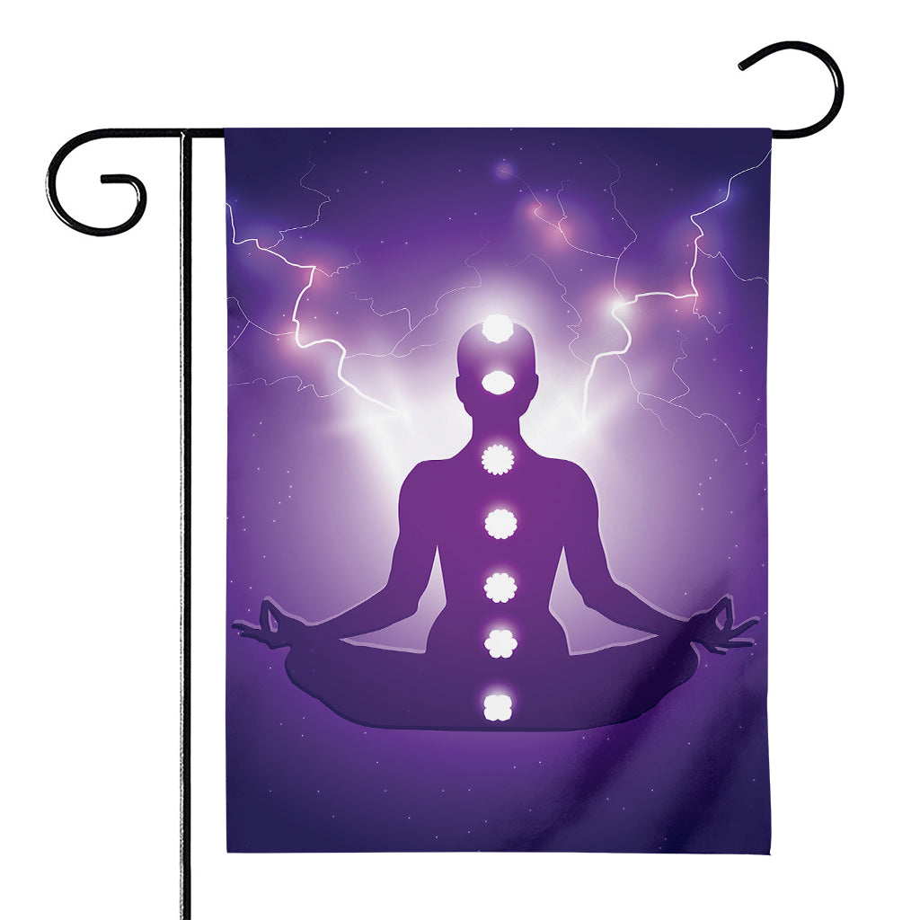 Power Of Seven Chakras Print House Flag