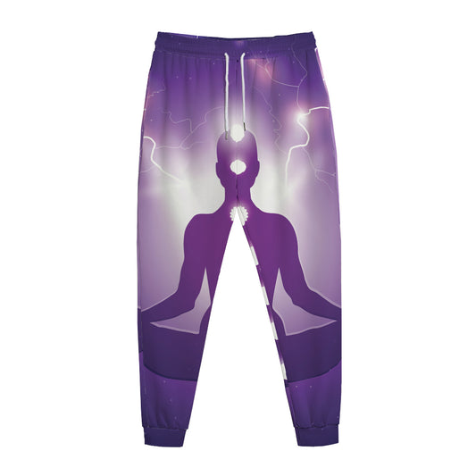 Power Of Seven Chakras Print Jogger Pants