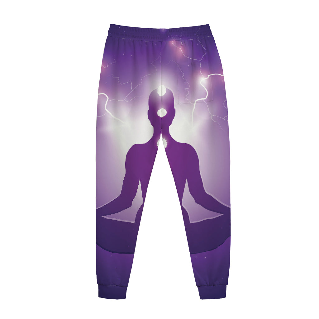 Power Of Seven Chakras Print Jogger Pants