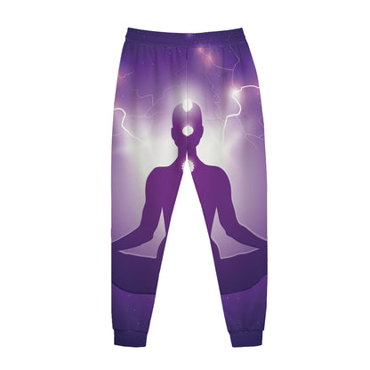 Power Of Seven Chakras Print Jogger Pants