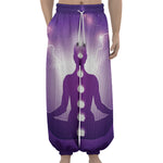 Power Of Seven Chakras Print Lantern Pants