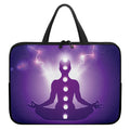 Power Of Seven Chakras Print Laptop Sleeve With Handle