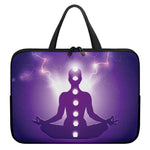Power Of Seven Chakras Print Laptop Sleeve With Handle