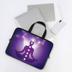 Power Of Seven Chakras Print Laptop Sleeve With Handle
