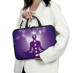 Power Of Seven Chakras Print Laptop Sleeve With Handle