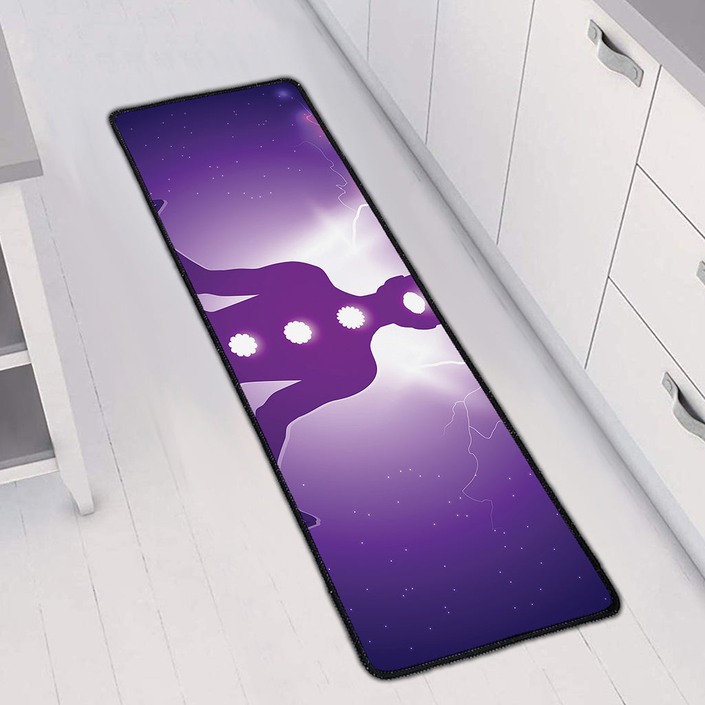Power Of Seven Chakras Print Long Kitchen Mat