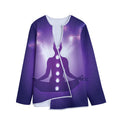 Power Of Seven Chakras Print Long Sleeve Short Coat