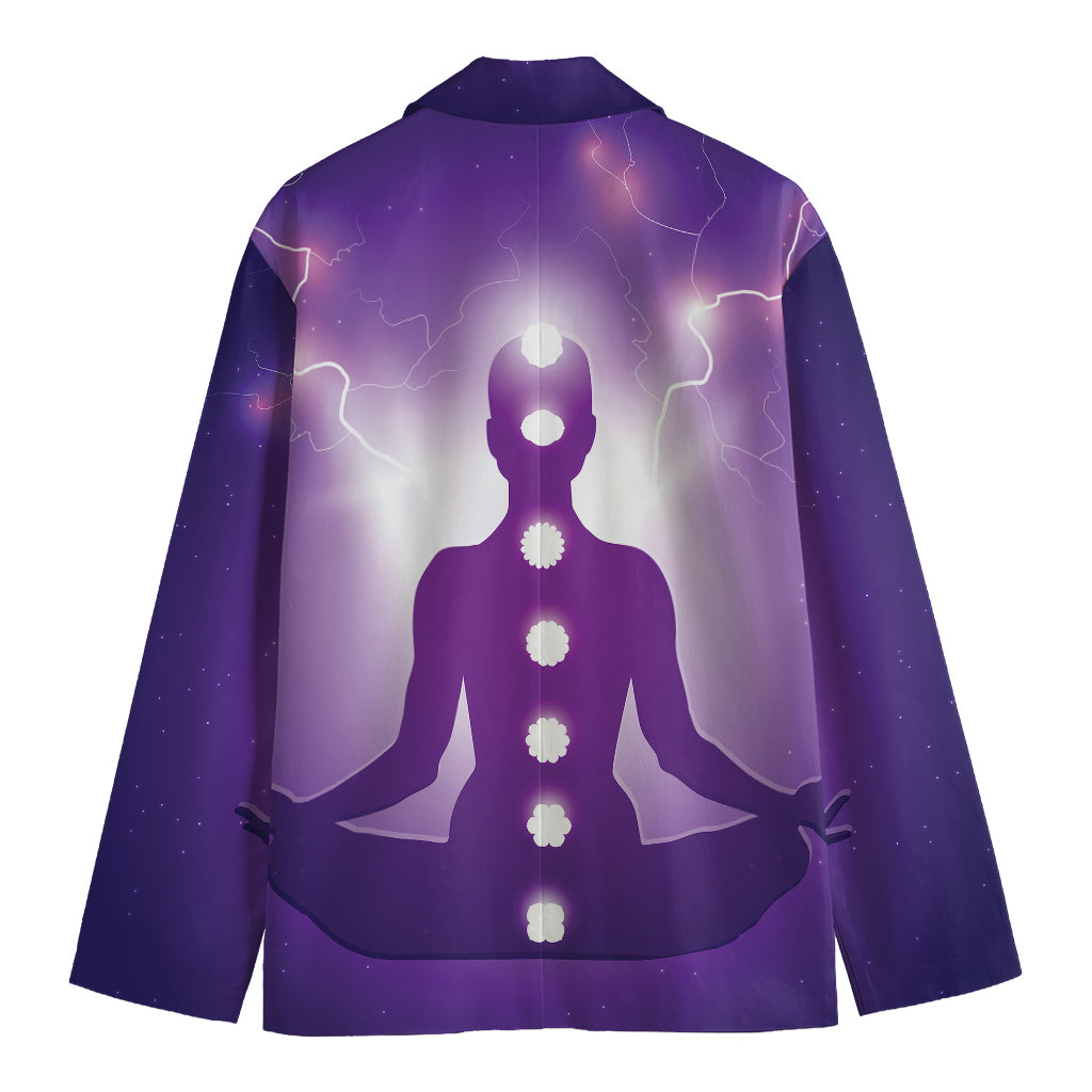 Power Of Seven Chakras Print Men's Blazer