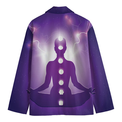 Power Of Seven Chakras Print Men's Blazer