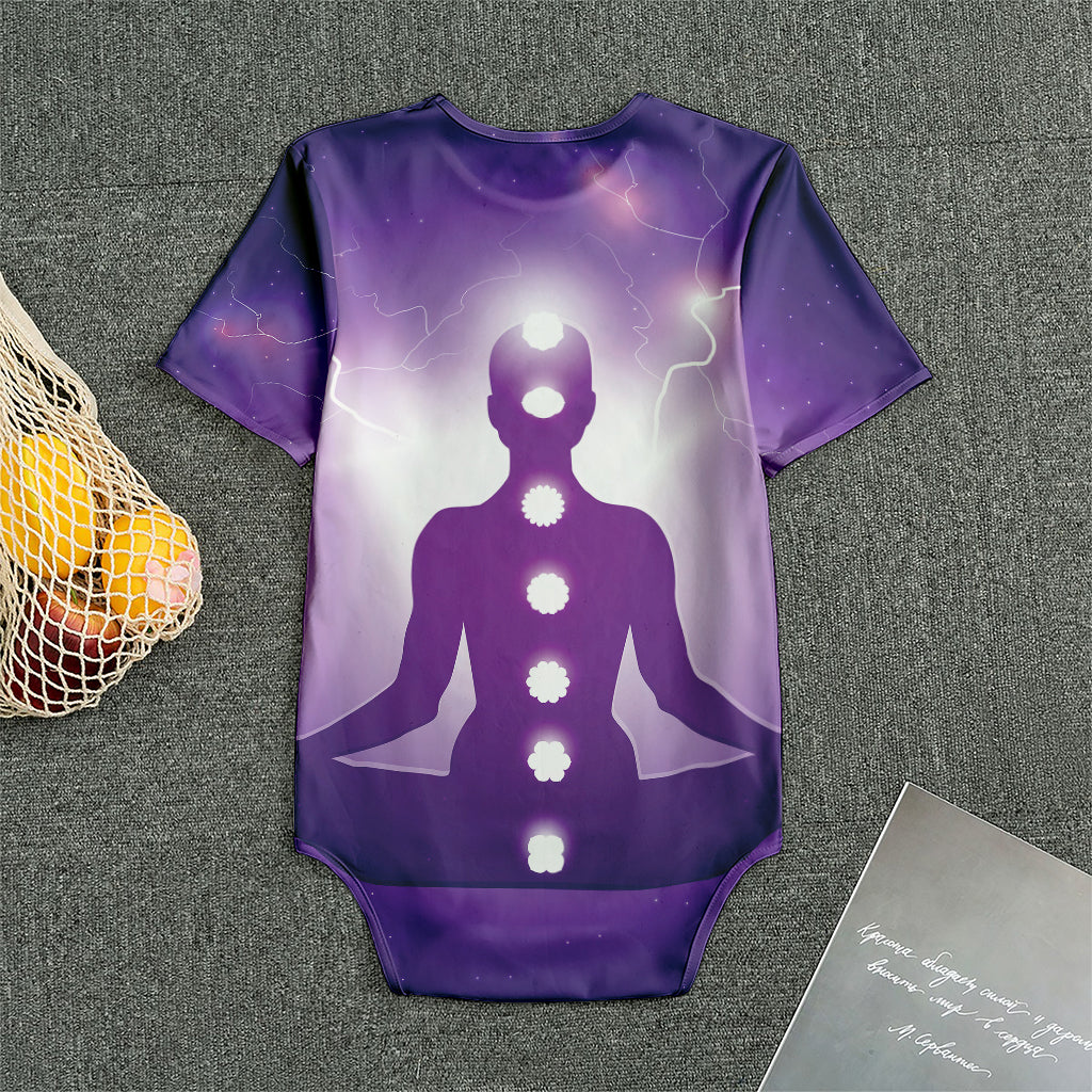 Power Of Seven Chakras Print Men's Bodysuit