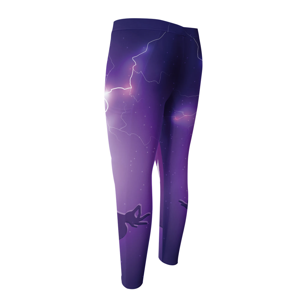 Power Of Seven Chakras Print Men's Compression Pants