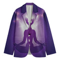 Power Of Seven Chakras Print Men's Cotton Blazer