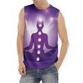 Power Of Seven Chakras Print Men's Fitness Tank Top