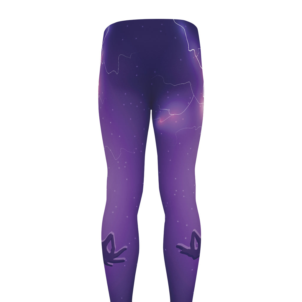 Power Of Seven Chakras Print Men's leggings