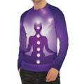 Power Of Seven Chakras Print Men's Long Sleeve Rash Guard