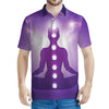 Power Of Seven Chakras Print Men's Polo Shirt