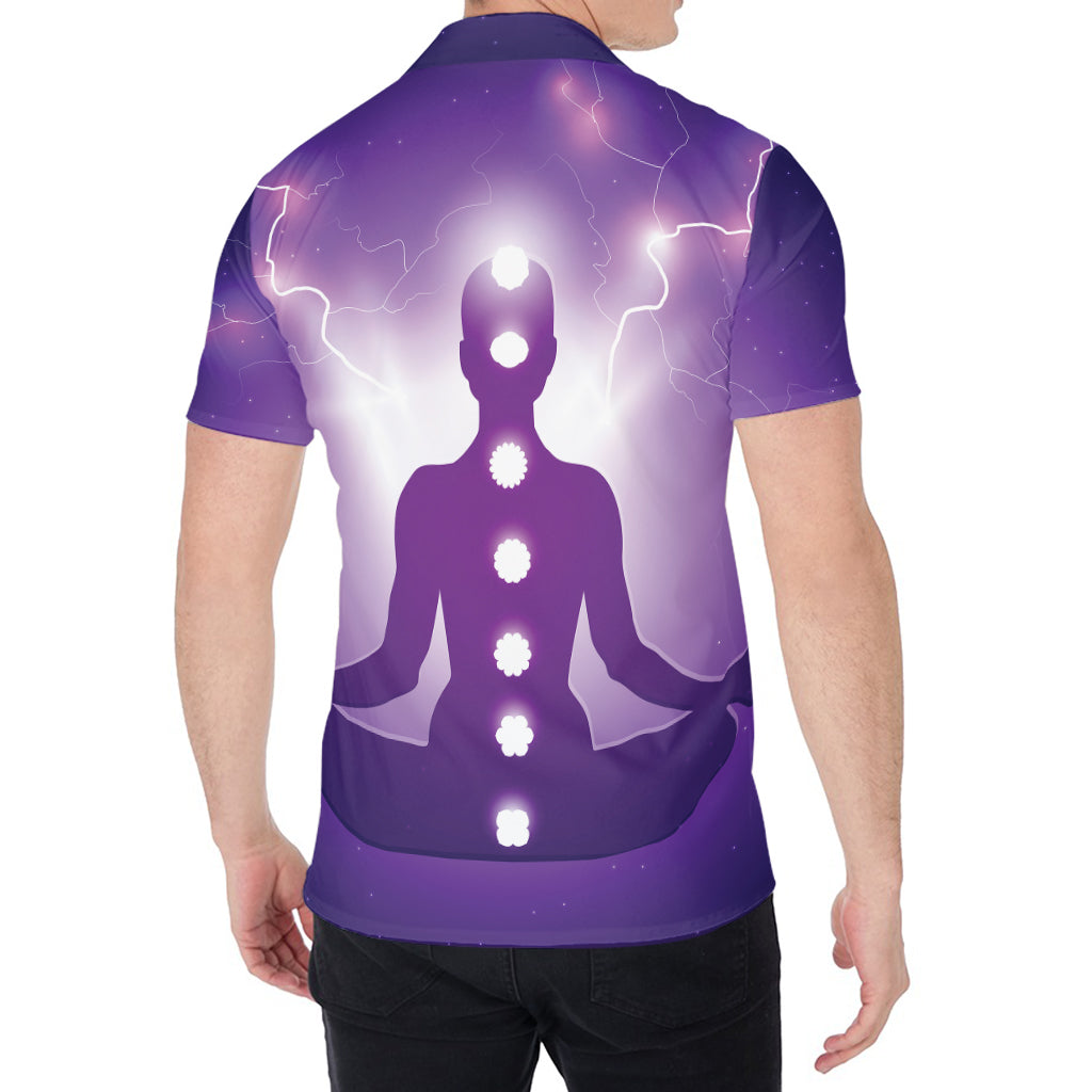 Power Of Seven Chakras Print Men's Shirt