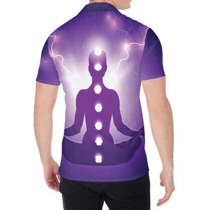 Power Of Seven Chakras Print Men's Shirt
