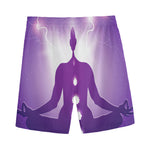 Power Of Seven Chakras Print Men's Sports Shorts