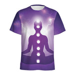 Power Of Seven Chakras Print Men's Sports T-Shirt