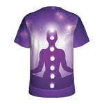 Power Of Seven Chakras Print Men's Sports T-Shirt