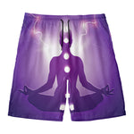 Power Of Seven Chakras Print Men's Swim Trunks