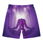 Power Of Seven Chakras Print Men's Swim Trunks