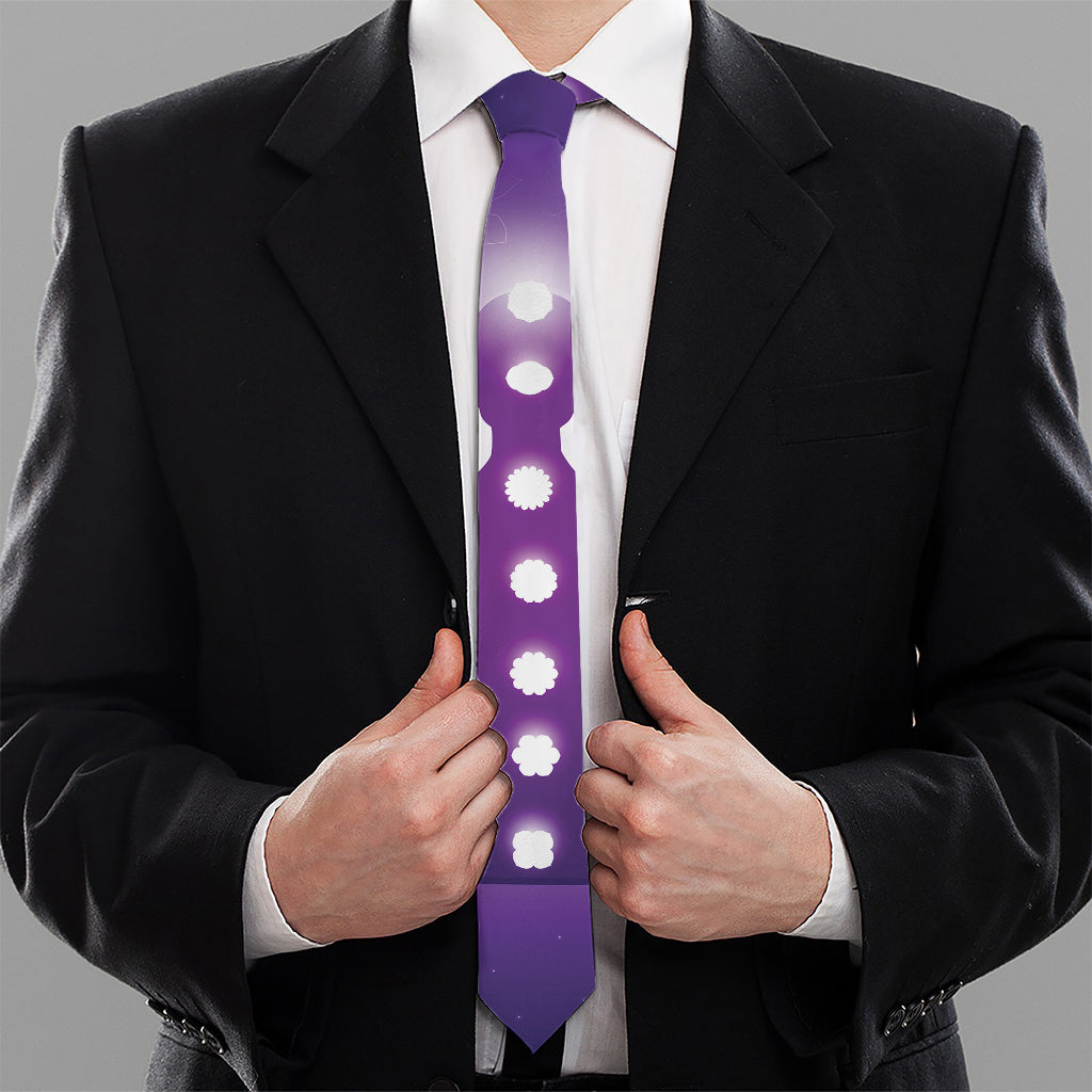 Power Of Seven Chakras Print Necktie